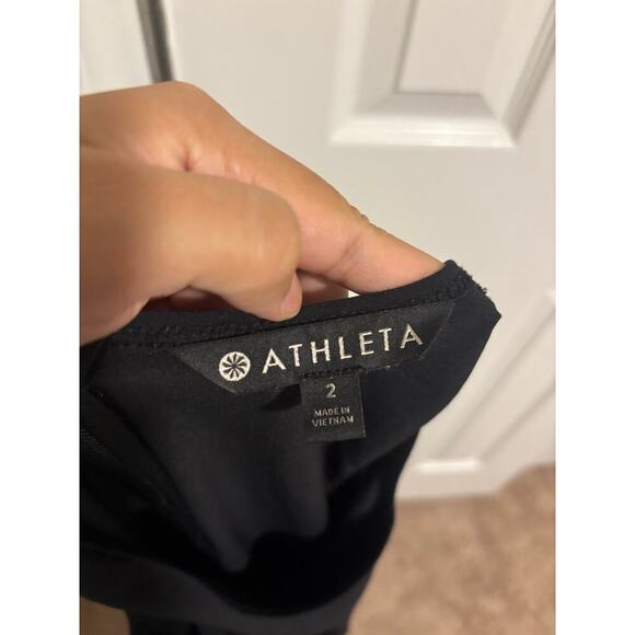 Athleta hillside black romper jumpsuit sz 2 - Picture 8 of 11